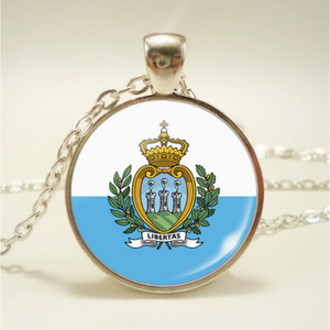 Collier drapeau de Saint-<span class=keywords><strong>Vincent</strong></span>-et-les-Grenadines, bijoux de la série drapeaux du monde, collier Time Gem, accessoires pour adultes, souvenir - Product Image 3