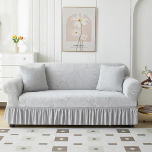 Haus schutz Jacquard stretch-Sofabezug mit Rock, individuelles Ecksofa <span class=keywords><strong>Sofa</strong></span>-Schlitzbezug Drei-Sitzer rutschfeste sektionale Couchbezüge - Product Image 2