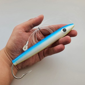 Leurre de pêche à la traîne <span class=keywords><strong>en</strong></span> bois pour la pêche <span class=keywords><strong>en</strong></span> haute <span class=keywords><strong>mer</strong></span>, appât <span class=keywords><strong>en</strong></span> bois pour marlin et thon, leurre <span class=keywords><strong>en</strong></span> cèdre monté avec hameçon simple, leurre de pêche à la traîne - Product Image 2