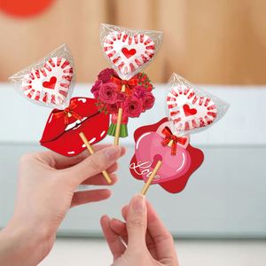 Tarjetas Decorativas con Corazón y Palabras de Amor, Artículos para Fiestas, Papel Europeo para Decoración del Día de San Valentín, Empaque de Dulces con Diseño de Dibujos Animados, 8 Piezas - Product Image 3