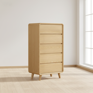 Meuble de rangement moderne à cinq compartiments avec pieds en panneau de bois et <span class=keywords><strong>tiroirs</strong></span> profonds pour entrepôt, hôpital, salon, chambres - Product Image 4