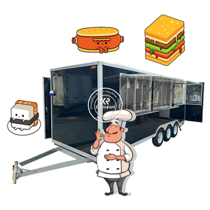 Chariots de vente ambulante de restauration rapide 2025, cuisine mobile, comptoir en acier inoxydable, camion de nourriture, remorque - Product Image 1