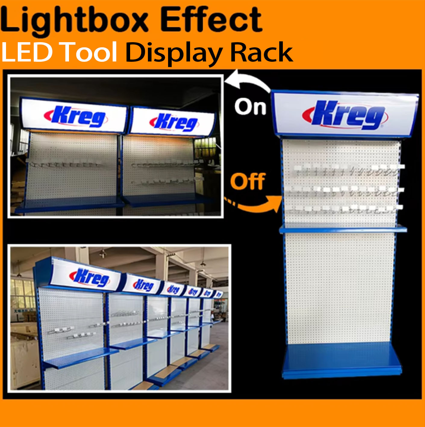 Apache Custom Metal Layer Tool Display Rack for Hardware Stores, Supermarkets and Professional Garage Tool Storage Solutions — view 6