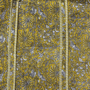 Bolso Tote de Algodón Acolchado con Diseño Floral Antiguo, Bolso de Hombro con Estampado Floral Verde Hecho a Mano para Venta al por Mayor - Product Image 3