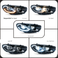 Projecteur de voiture LED, phare modifié, assemblage complet avec DRL LED intégré, lampe avant automatique pour Volkswagen Scirocco 2009-2018