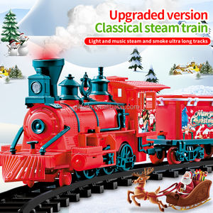 Ensemble <span class=keywords><strong>de</strong></span> jouets <span class=keywords><strong>de</strong></span> <span class=keywords><strong>train</strong></span> <span class=keywords><strong>à</strong></span> <span class=keywords><strong>vapeur</strong></span> <span class=keywords><strong>de</strong></span> <span class=keywords><strong>Noël</strong></span> <span class=keywords><strong>électrique</strong></span> en plastique pour le bricolage (lumières, sons et fumeurs) - Product Image 2