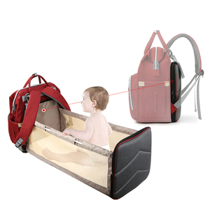 Custom Wholesale Multifunction Waterproof <b>Nappy</b> <b>Bag</b> Diaper <b>Bag</b> Mommy Baby Backpack <b>Changing</b> Pad Backpack - Product Image 1