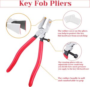 Kit de matériel pour porte-clés Shynek PCS avec pince à porte-clés pour la fabrication de porte-clés et de bracelets - Product Image 6