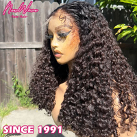 Perruques Naturelles Cheveux Humains Bouclés Birmans Perruques à Dentelle Transparente pour Femmes Noires Perruques Brutes à Cuticules Alignées Cheveux Bruts