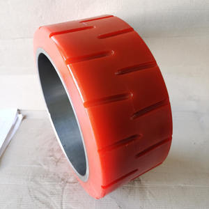 Venta al por mayor Crown RD Piezas de montacargas Prensa de poliuretano en el neumático de rueda Lisa 13,5x6x10,5 12x5,5x8 Piezas 632-131-001 - Product Image 4