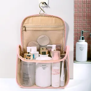 Temizle Pvc yıkama çantası özel logo kozmetik torbası şeffaf moda çanta baskı makyaj çantası