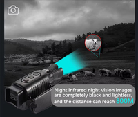 10x Zoom Mendukung Perekaman Foto dan Video Monokuler R7 HD Perangkat Penglihatan Malam Digital Inframerah Serba Hitam untuk Hewan