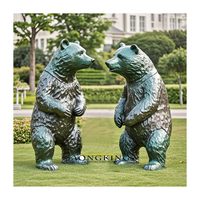 Statue de gorille en bronze sur mesure de grande taille, sculpture d'animal en métal moderne de haute qualité, décoration extérieure à vendre