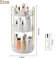Organisateur de maquillage rotatif à 360° le moins cher de l'usine pour coiffeuse, grande capacité, pour soins de la peau et parfums