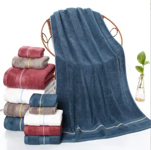 Natrual bamboo fiber cotton large bath towel