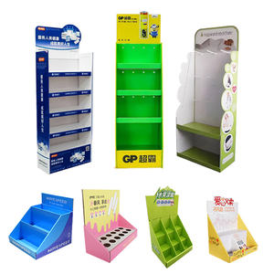 FSC Certified Corrugated Cardboard POS <b>Display</b> <b>Stand</b> Adjustable Multi-Tier Foldable Retail Floor Counter <b>for</b> Enhanced Promotion - Product Image 6