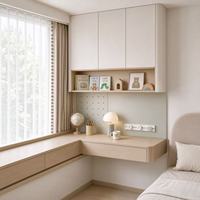 Armoire de chambre d'enfant sûre et non toxique, bureau intégré, meuble familial personnalisé pour l'apprentissage et l'organisation des enfants