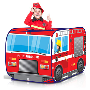 Enfant en bas âge <span class=keywords><strong>pompier</strong></span> jouets enfants <span class=keywords><strong>Pop</strong></span> Up camion de pompiers tente Playhouse avec balles ensemble pour fosse à balles - Product Image 2