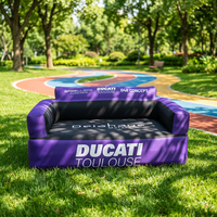 Canapé gonflable moderne, fauteuil paresseux portable, canapé gonflable pour le camping en plein air, voyage, chaise longue gonflable avec gonflage rapide