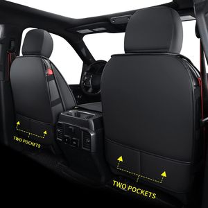 Housses de siège en cuir de luxe résistantes à l'abrasion, ensemble complet de 10 pièces pour camionnettes Ford F150/F250/F350 d'Amérique du Nord - Toutes saisons - Product Image 3