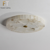 Plafonnier LED circulaire de luxe en cuivre au design moderne, avec abat-jour simple, lampe de plafond, matte, style chinois, pour une chambre à coucher ou d'étude