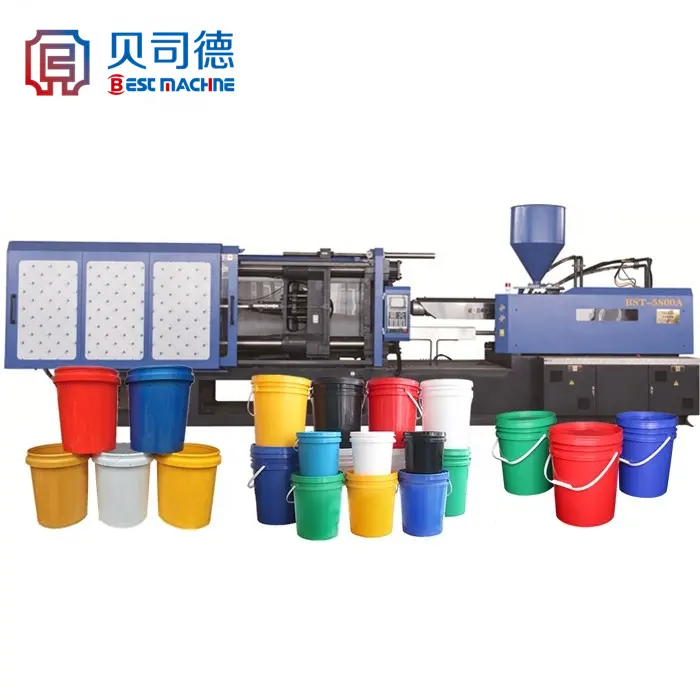 BST-4800A Good Price Servo Motor Automatic Plastic HDPE Water Bucket Making Machine / Injection Moulding Machine