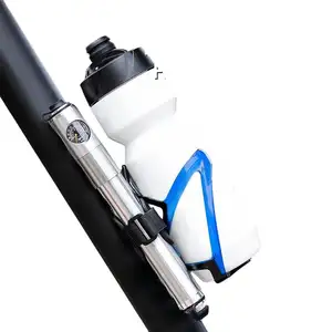 Air Mini Bike Air Pump Com Pressure Gauge Mini Inflator Portátil Para Bicicleta Bomba De Ar Acessórios para bicicletas Bombas portáteis