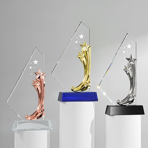 Cadeau souvenir personnalisé verre carré ceinture transparente étoile métal médaille trophée - Product Image 6