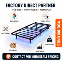 Lit flottant en métal durable et confortable, taille TWIN, rembourré et personnalisé, pour chambre à coucher