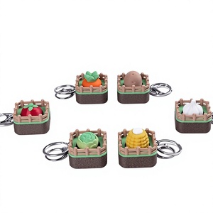 3D-printed Keychain <b>Toy</b> Vegetables Mini Pendants Original Design Bag Stress-relief Charms Wholesale <b>Set</b> Boxed - Product Image 6