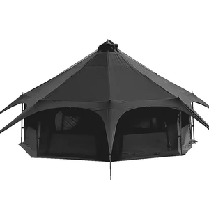 Tente de camping de luxe octogonale de style <span class=keywords><strong>yourte</strong></span>, quatre saisons, double étage, une chambre, grande protection contre la pluie et le soleil - Product Image 2