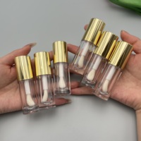 Tubes de brillant à lèvres dorés de 6 ml, tubes de brillant à lèvres mignons, emballage de tubes de brillant à lèvres avec applicateur à grande brosse, emballage de brillant à lèvres