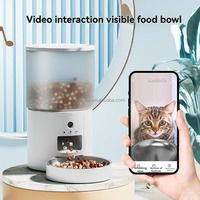 Comedero Automático para Gatos con Cámara HD y Temporizador, 4L, WiFi, APP, Control de Porciones con Voz Bidireccional, Doble Alimentación, Recipiente 304 Antiobstrucciones, Dispensador de Comida para Perros