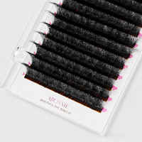 Plateaux de fans préfabriqués ultra-rapides en fibre PBT coréenne mate, de qualité supérieure, thermosoudés avec base pointue fine, pour la vente en gros