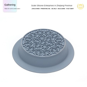 Cuenco <span class=keywords><strong>de</strong></span> silicona ecológico para comer lentamente para perros, antideslizante, con almohadilla <span class=keywords><strong>de</strong></span> doble propósito para lamer, comedero y bebedero sólido para mascotas - Product Image 3