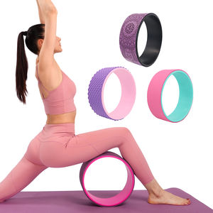 Top One Eco Friendly PU ABS Matériel Bas du Dos Massage Cercle Anneau Ensemble Gym Fitness Yoga Roue - Product Image 1