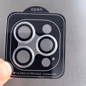 Protector <span class=keywords><strong>de</strong></span> lente <span class=keywords><strong>de</strong></span> cámara <span class=keywords><strong>de</strong></span> vidrio templado <span class=keywords><strong>de</strong></span> metal individual para iPhone 16 Pro Max 15 14 13 con placas <span class=keywords><strong>de</strong></span> localización - Product Image 2