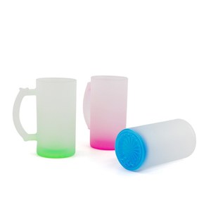 Nouvelles Chopes à Bière en <span class=keywords><strong>Verre</strong></span> Sublimable Givré Coloré RubySub avec Poignée – Vente en Gros à Prix Abordable - Product Image 4