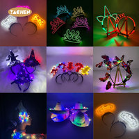 YACHEN Vente en gros Bandeaux LED lumineux pour fête du Nouvel An, oreilles de chat, NOUVELLE ARRIVÉE, pour Halloween, boîte de nuit, bar, concert