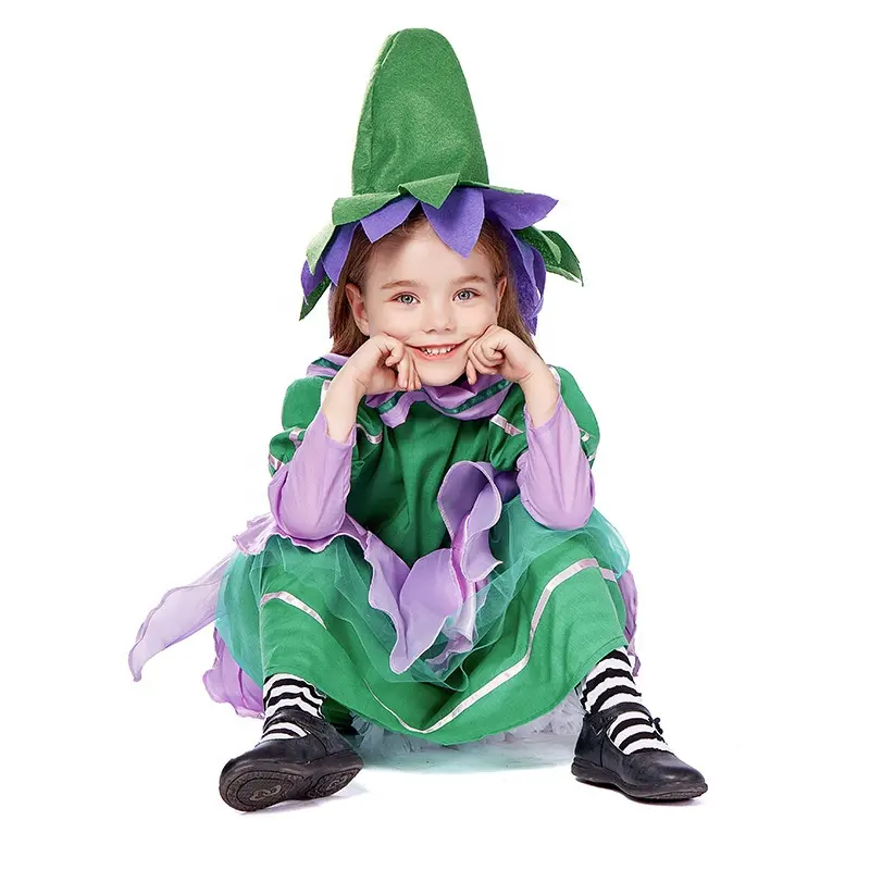 Vestidos de princesa de alta calidad para niñas, disfraz de Cosplay con sombrero de elfo irlandés, The Wizard of Oz