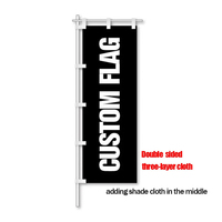 Offres Spéciales Design Personnalisé Double Face Dessin Animé Nobori Drapeau Stand Vente Chaude Affichage Figure Cas Campagne Table Drapeau Stand