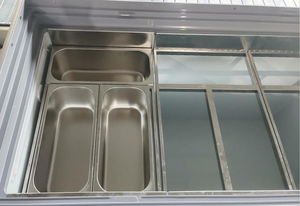 160l-560l Dial Temperature Control Scooping Ice <b>Freezer</b> with Glass Guard for Dmw12-560wxu Dmw12-560wxu White Powder Coated - Product Image 2