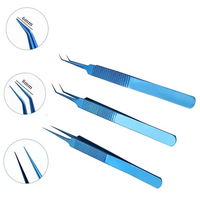Pinces de maintien de lentilles intraoculaires à manche plat, type bec de canard, autoclavables, pour implantation, micro-instrument ophtalmique