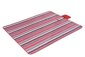 Red and Gray Stripes Waterproof Picnic <b>Blankets</b> Outdoor Oversized Sand Free <b>Beach</b> <b>Blanket</b> - Product Image 3