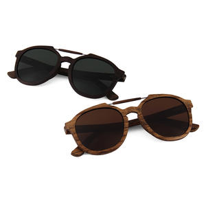 Lunettes de soleil à monture en bois, forme ovale, verres polarisés UV400, unisexe, protection solaire, voyage, conduite, mode W3082 - Product Image 5