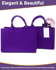 Sac fourre-tout en feutre avec cordon de serrage pour femmes, sac à main de shopping, sac cadeau avec logo, vente directe d'usine - Product Image 2