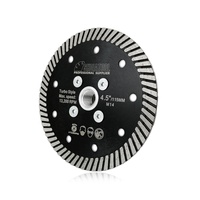 Disque de coupe diamanté étroit turbo M14 5/8''-11 à bride pour granit, marbre, béton et blocs