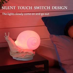 مصباح ليلي حلزوني RGB مصباح طاولة زخرفي مصباح مكتبي يعمل باللمس ضوء محيط للأطفال ضوء نوم لطيف هدية عيد الميلاد - Product Image 5