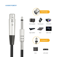 Câble en alliage de zinc 6.35 mâle vers XLR femelle 6.35mm vers câble de microphone de mélangeur audio XLR 1m 1.8m 3m