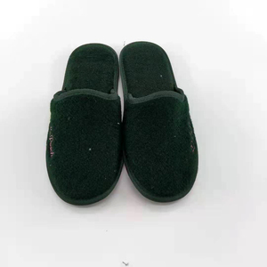 Bathroom Fluffy Felt Slippers for Women Customizable Green Cotton Indoor Winter Products - Product Image 4